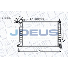 020M50 JDEUS Радиатор, охлаждение двигателя
