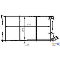 8MK 376 716-501 HELLA Радиатор, охлаждение двигателя