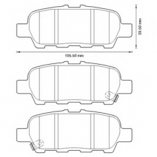 572654B BENDIX Комплект тормозных колодок, дисковый тормоз