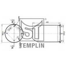 04.060.6006.660 TEMPLIN Кожух пневматической рессоры