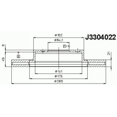 J3304022 NIPPARTS Тормозной диск