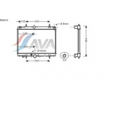 PEA2213 AVA Радиатор, охлаждение двигателя