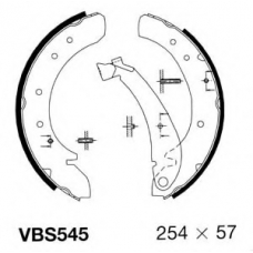 VBS545 MOTAQUIP Комплект тормозных колодок