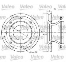 187008 VALEO Тормозной диск