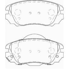 FD7411A NECTO Комплект тормозных колодок, дисковый тормоз