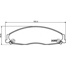 8DB 355 006-791 HELLA PAGID Комплект тормозных колодок, дисковый тормоз