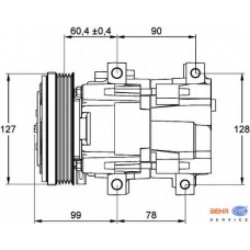 8FK 351 113-081 HELLA Компрессор, кондиционер