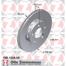 100.1224.00 ZIMMERMANN Тормозной диск