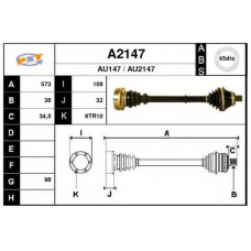 A2147 SNRA Приводной вал