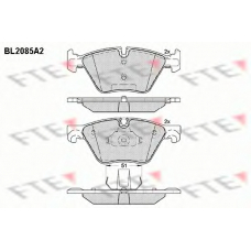 BL2085A2 FTE Комплект тормозных колодок, дисковый тормоз