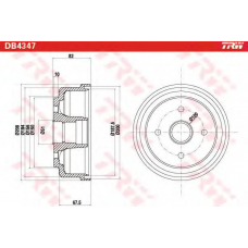 DB4347 TRW Тормозной барабан