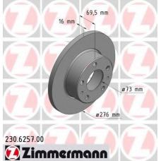 230.6257.00 ZIMMERMANN Тормозной диск