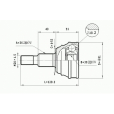 C.349 STATIM Шарнирный комплект, приводной вал