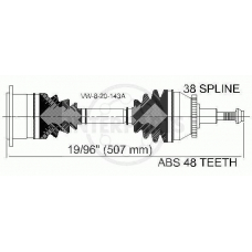 VW-8-20-143A InterParts Приводной вал