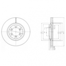 BG4133 DELPHI Тормозной диск