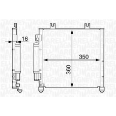 350203357000 MAGNETI MARELLI Конденсатор, кондиционер