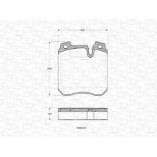 363702160597 MAGNETI MARELLI Комплект тормозных колодок, дисковый тормоз