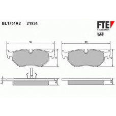 BL1751A2 FTE Комплект тормозных колодок, дисковый тормоз