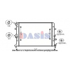 040019N AKS DASIS Радиатор, охлаждение двигателя