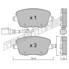 563.1 TRUSTING Комплект тормозных колодок, дисковый тормоз