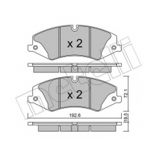 22-0836-0 METELLI Комплект тормозных колодок, дисковый тормоз