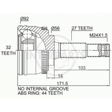 OJ-0169 InterParts Шарнирный комплект, приводной вал