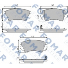 FO 936181 FOMAR ROULUNDS Комплект тормозных колодок, дисковый тормоз