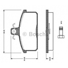 0 986 TB2 502 BOSCH Комплект тормозных колодок, дисковый тормоз