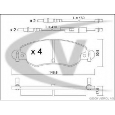 V22-0086 VEMO/VAICO Комплект тормозных колодок, дисковый тормоз