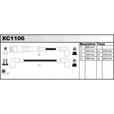 XC1106 QUINTON HAZELL Комплект проводов зажигания