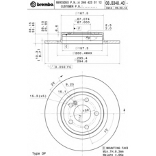 08.B348.41 BREMBO Тормозной диск