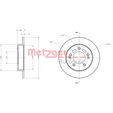 6110428 METZGER Тормозной диск