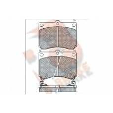 RB0879 R BRAKE Комплект тормозных колодок, дисковый тормоз