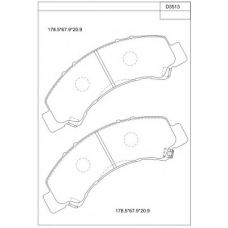 KD3513 ASIMCO Комплект тормозных колодок, дисковый тормоз