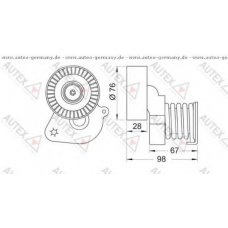 602040 AUTEX Натяжная планка, поликлиновой ремень