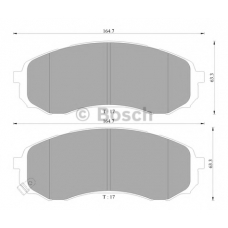 0 986 AB3 086 BOSCH Комплект тормозных колодок, дисковый тормоз