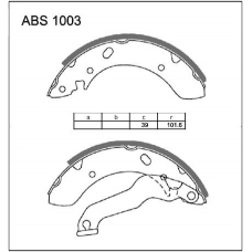 ABS1003 Allied Nippon Колодки барабанные