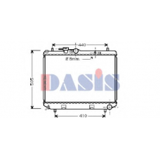 360190N AKS DASIS Радиатор, охлаждение двигателя