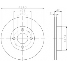 8DD 355 101-601 HELLA PAGID Тормозной диск