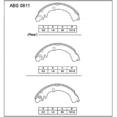 ABS0811 Allied Nippon Колодки барабанные