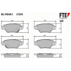 BL1684A2 FTE Комплект тормозных колодок, дисковый тормоз