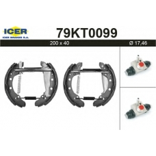 79KT0099 ICER Комплект тормозных колодок