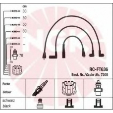 7205 NGK Комплект проводов зажигания