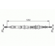 1 987 477 439 BOSCH Трос, стояночная тормозная система