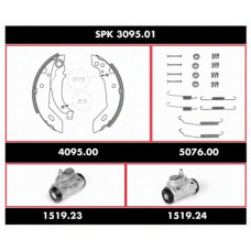 SPK 3095.01 REMSA Комплект тормозов, барабанный тормозной механизм