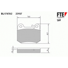 BL1747A2 FTE Комплект тормозных колодок, дисковый тормоз