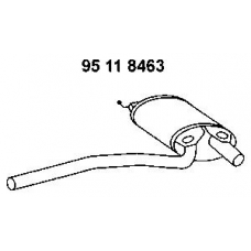 95 11 8463 EBERSPACHER Средний глушитель выхлопных газов