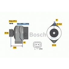 0 986 081 410 BOSCH Генератор