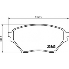 8DB 355 010-261 HELLA Комплект тормозных колодок, дисковый тормоз