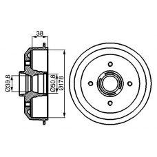 0 986 477 013 BOSCH Тормозной барабан